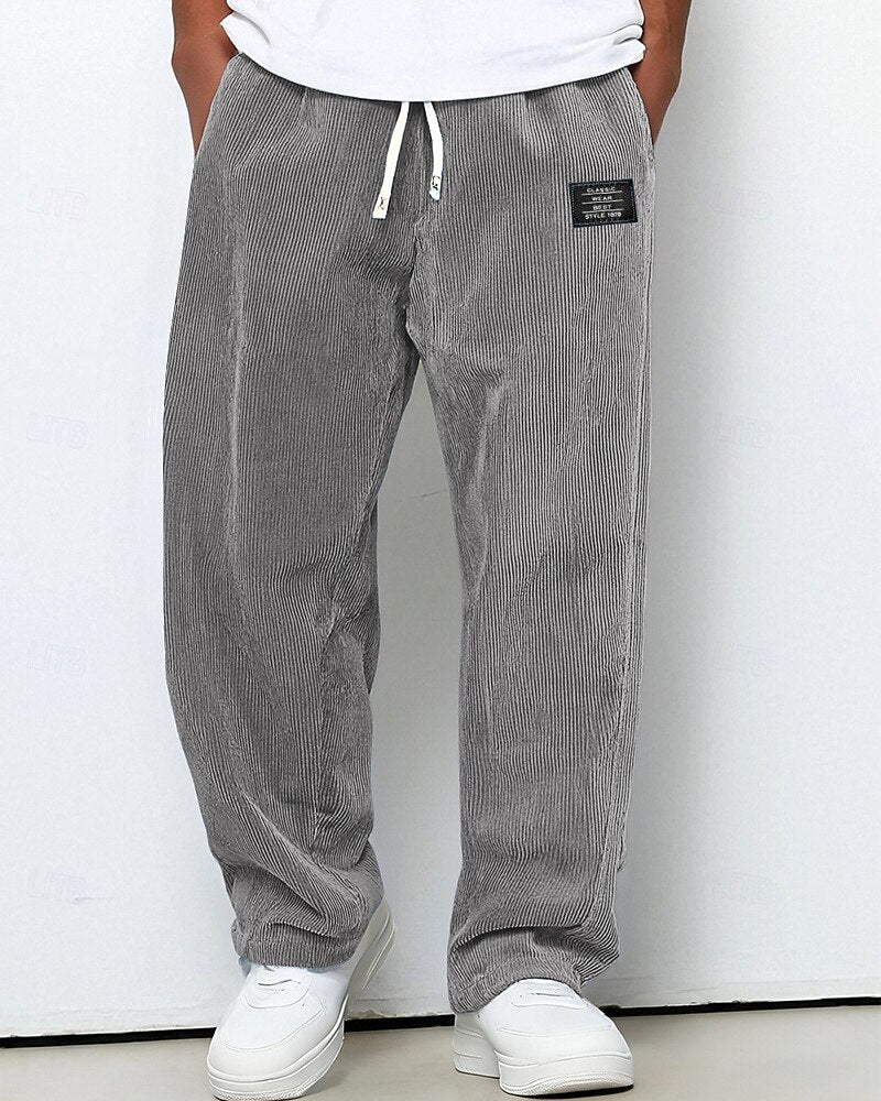 Men's Corduroy Drawstring Sweatpants
