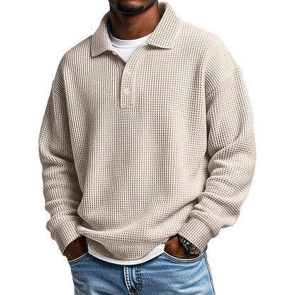 Textured Waffle Polo Shirts