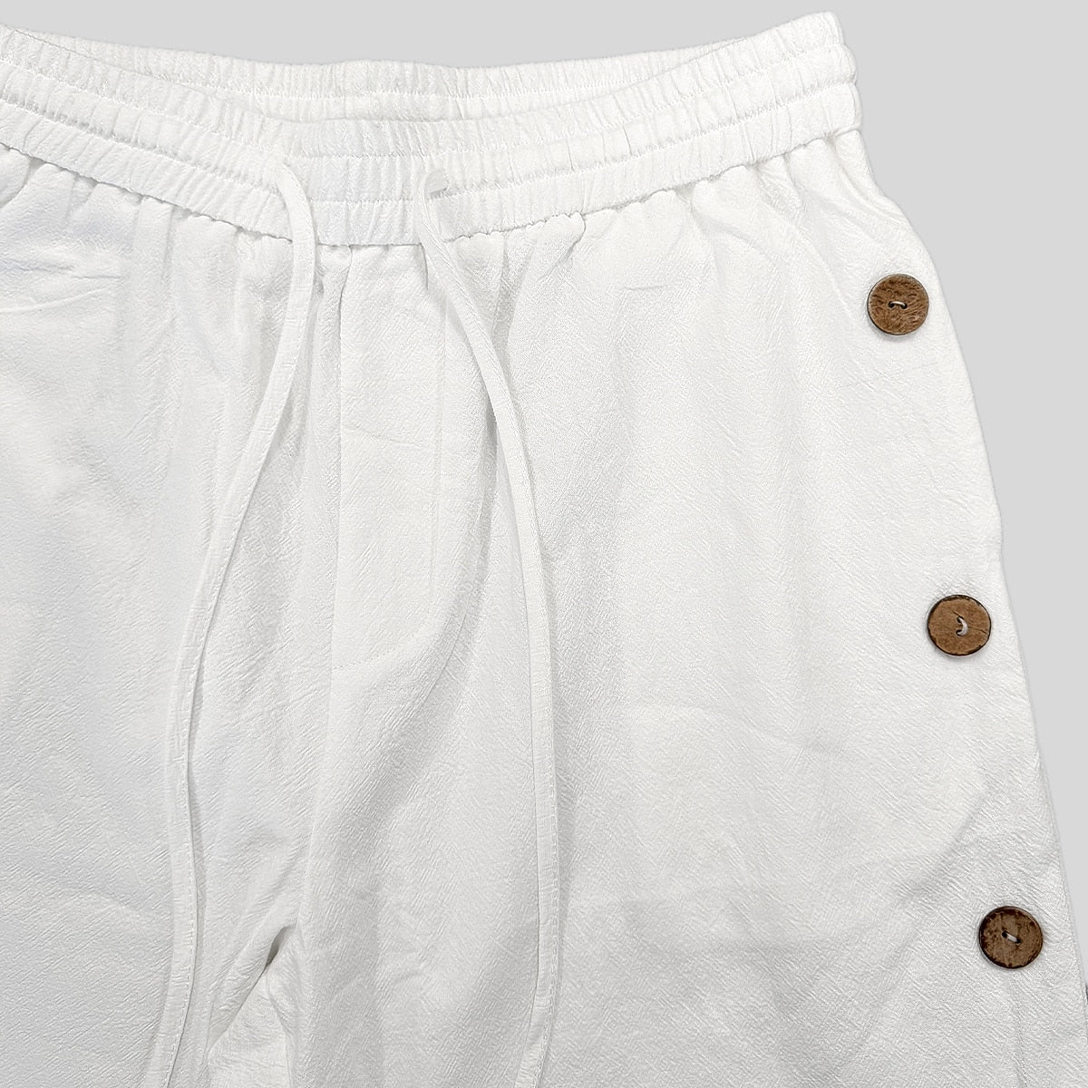 Summer Linen Shorts for Men-Elastic Waist, Multi-Pocket, Comfortable