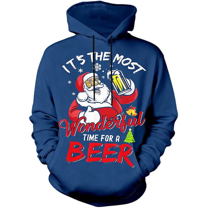 Santa Beer Christmas Holiday Party Hoodie
