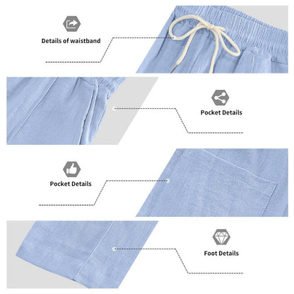 2-Piece Outfit-Linen Shirt with Pants
