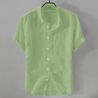 Men's Linen Summer Shirt - Casual Button-Up