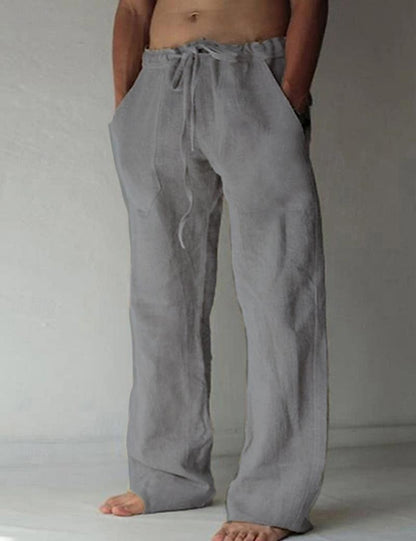 Daily Linen Pants - Elastic Waist, Casual Holiday & Vacation Wear