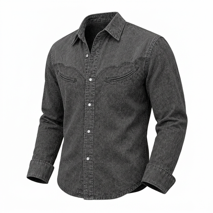 Broken-in Cotton Denim Shirt