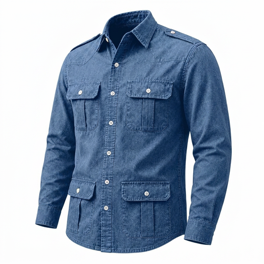 Vintage Washed Cotton Western Shirt