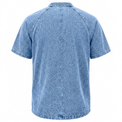 Broken-In Cotton Palm Tree Button Up Shirt