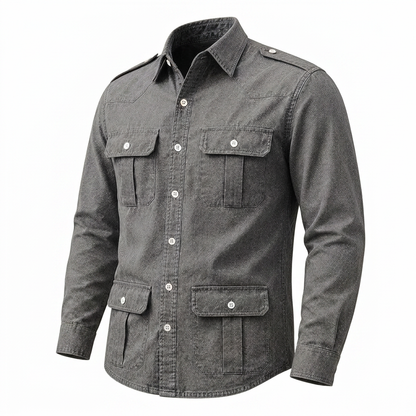 Vintage Washed Cotton Western Shirt