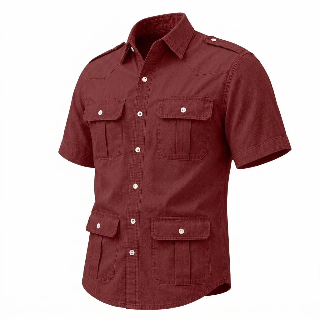Broken-in Cotton Cargo Work Shirt