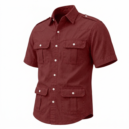 Broken-in Cotton Cargo Work Shirt