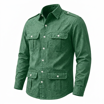 Vintage Washed Cotton Western Shirt