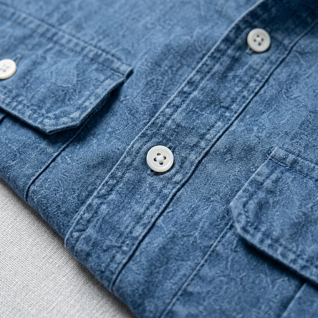 Vintage Washed Cotton Western Shirt