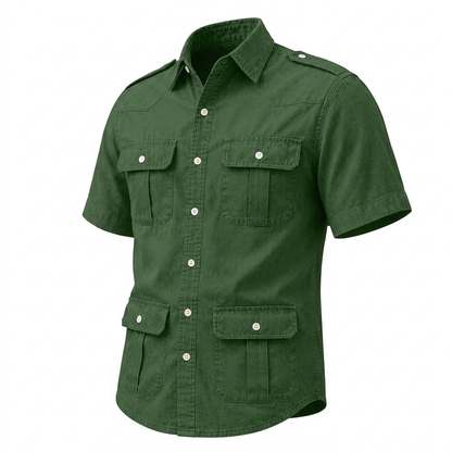 Broken-in Cotton Cargo Work Shirt