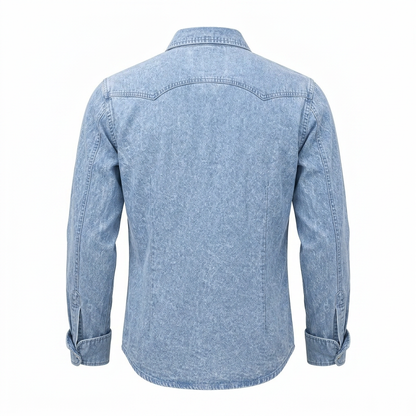 Broken-in Cotton Denim Shirt