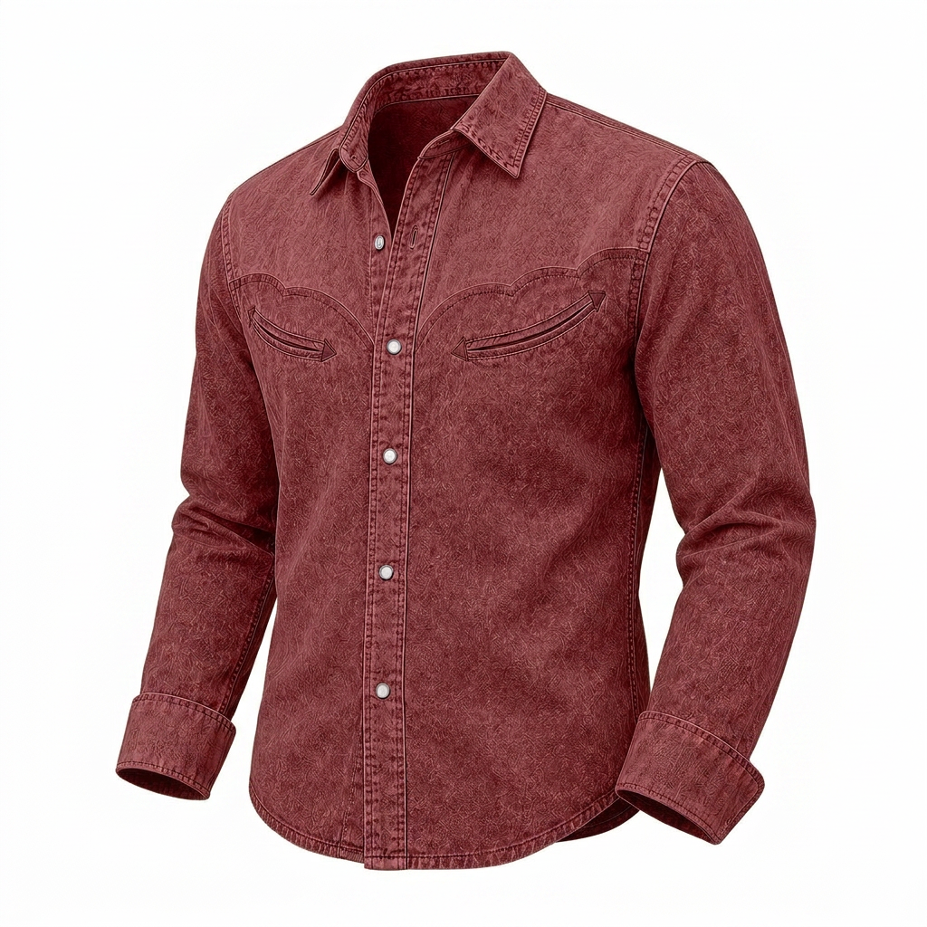 Broken-in Cotton Denim Shirt
