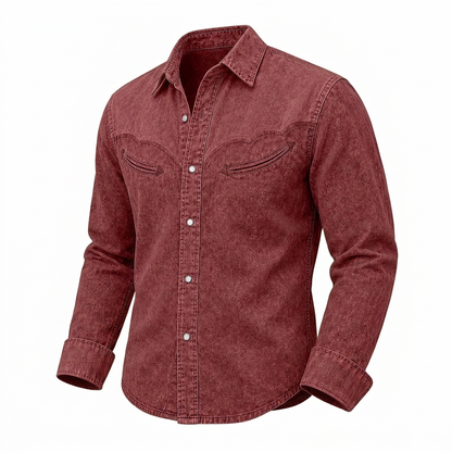 Broken-in Cotton Denim Shirt