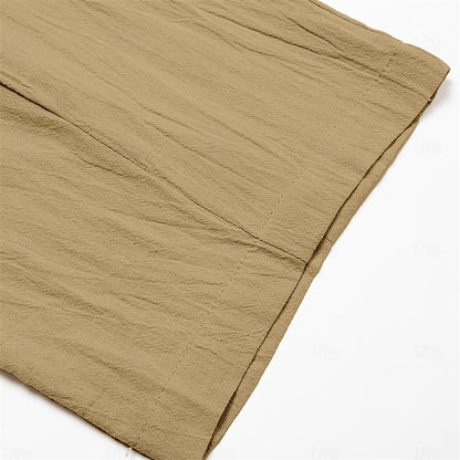 100% Cotton Pants - Casual Summer Full Length Pants
