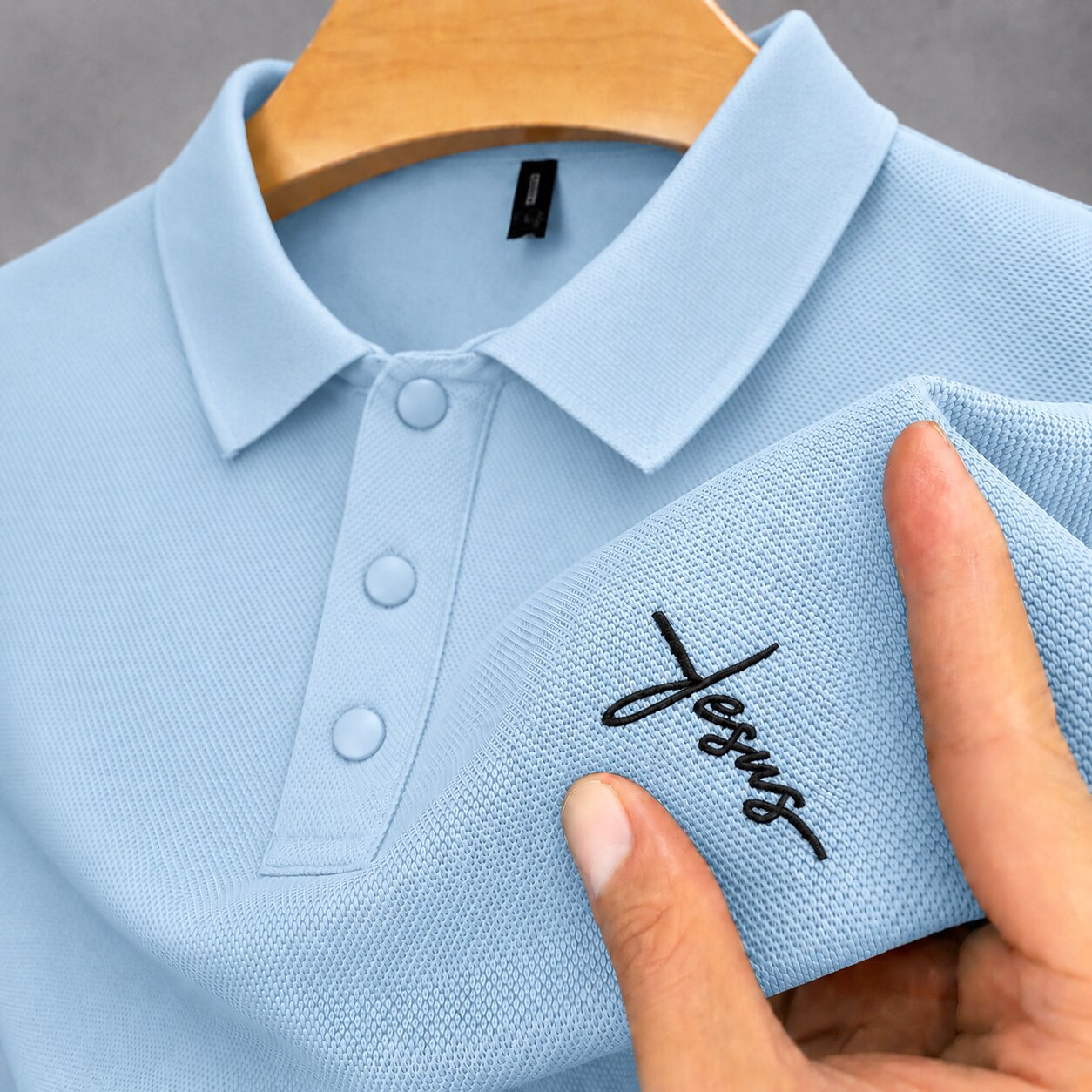 Embroidered Cotton Pique Polo Shirt