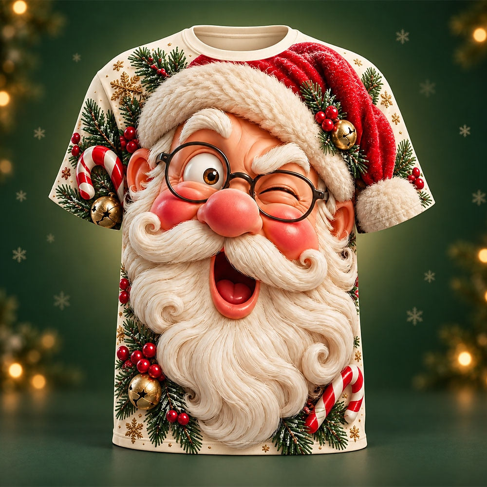 Men's Santa Claus Festive Short Sleeve Tee