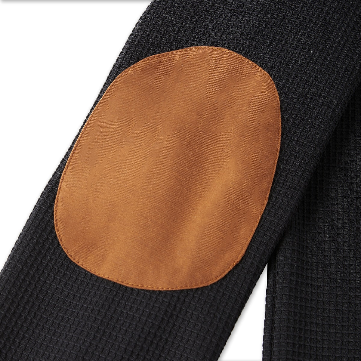 Colorblock V-neck Waffle Henley Shirts