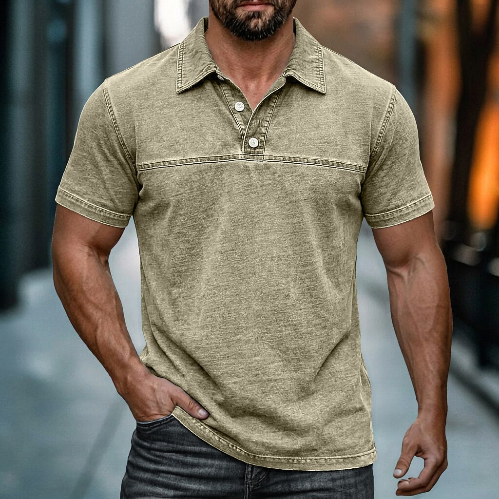 Classic Washed Cotton Polo Shirt