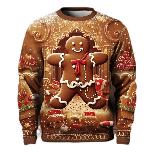 Christmas Gingerbread Merry Holiday Graphic Sweatshirt