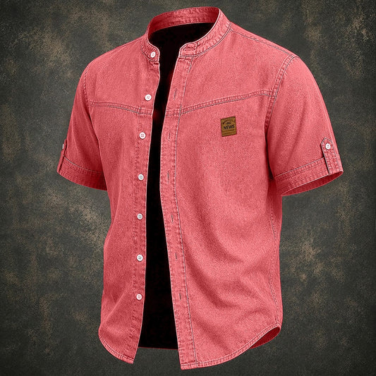 Broken-In Cotton Denim Work Shirt