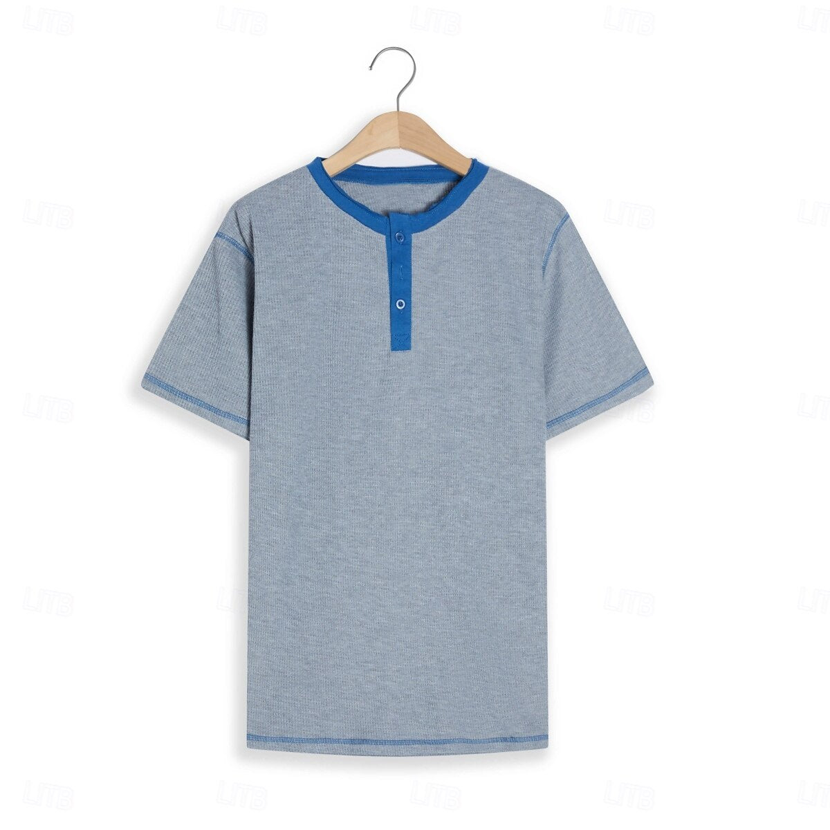 Men's Waffle V-neck T-Shirt