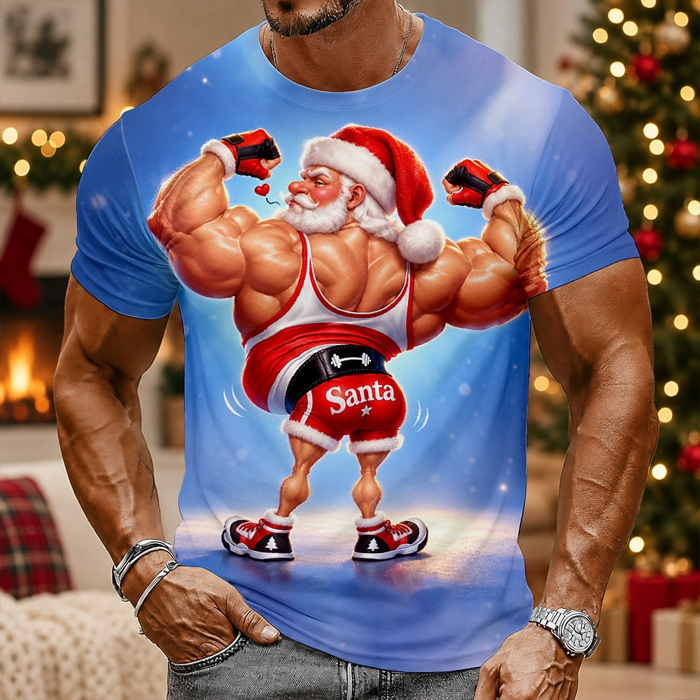 Men's Santa Claus Streetwear Graphic Tee