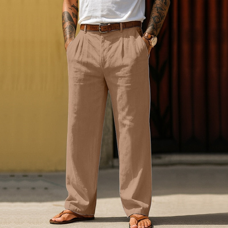 Men's Cotton Linen Baggy Pants