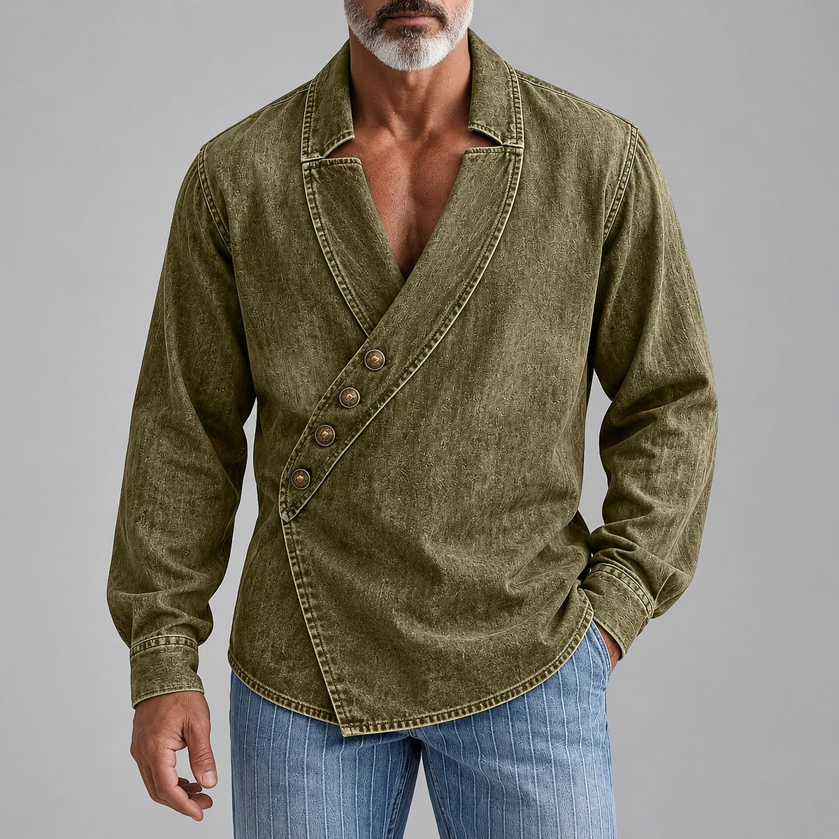 Vintage Broken-In Cotton Button Up Shirt
