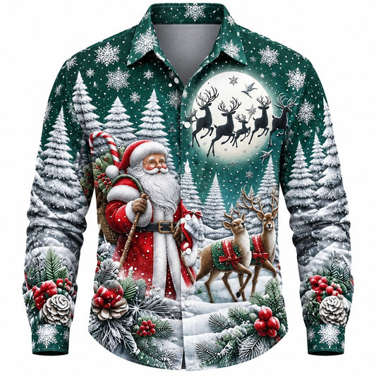 Men's Christmas Graphic Casual Shirt