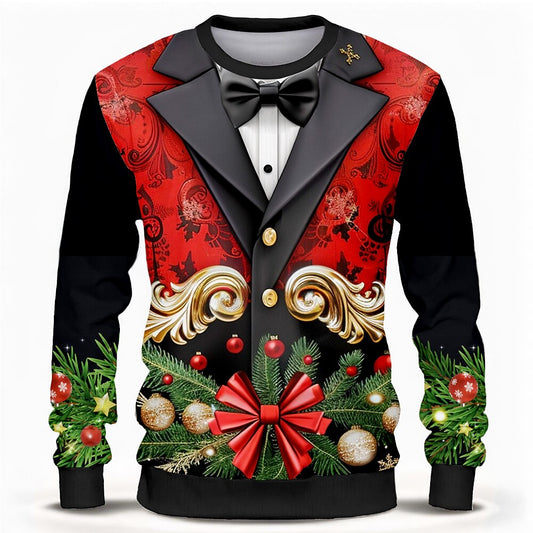Christmas Ribbon Bow Party Sweatshirt