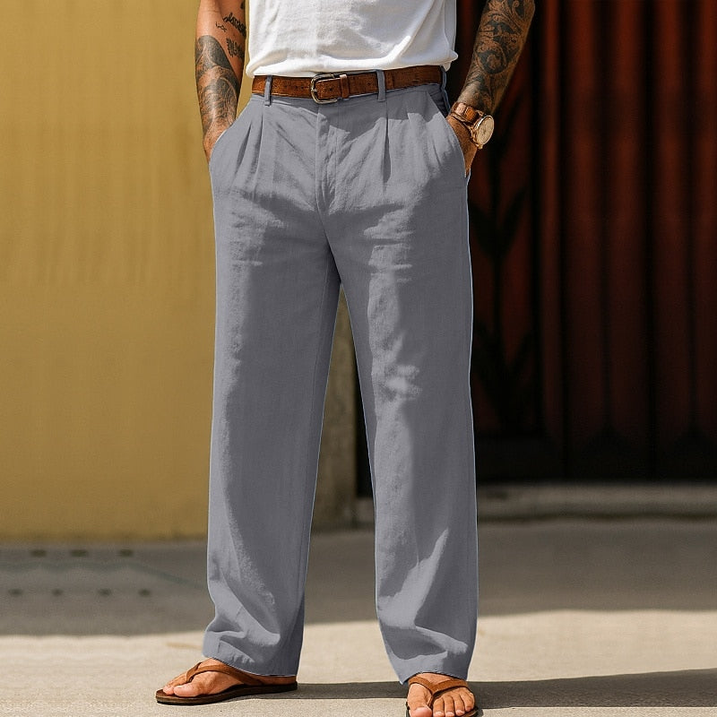 Men's Cotton Linen Baggy Pants