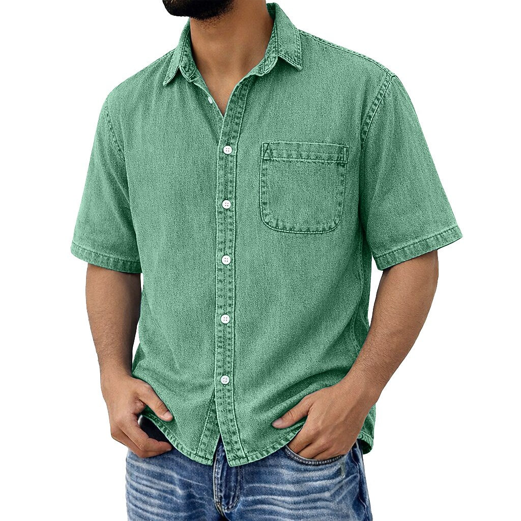 Vintage Washed Cotton Pocketed Shirt