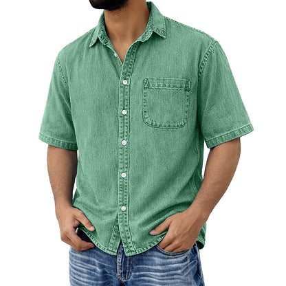 Vintage Washed Cotton Pocketed Shirt