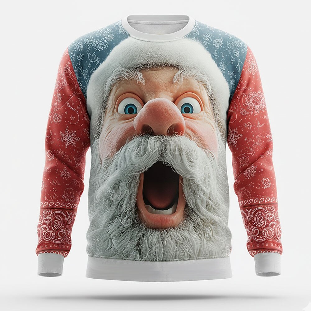 Men's Santa Christmas 3D Crewneck Sweatshirt