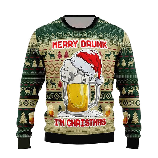 Christmas Beer Festive Vintage Seasonal Sweatshirt