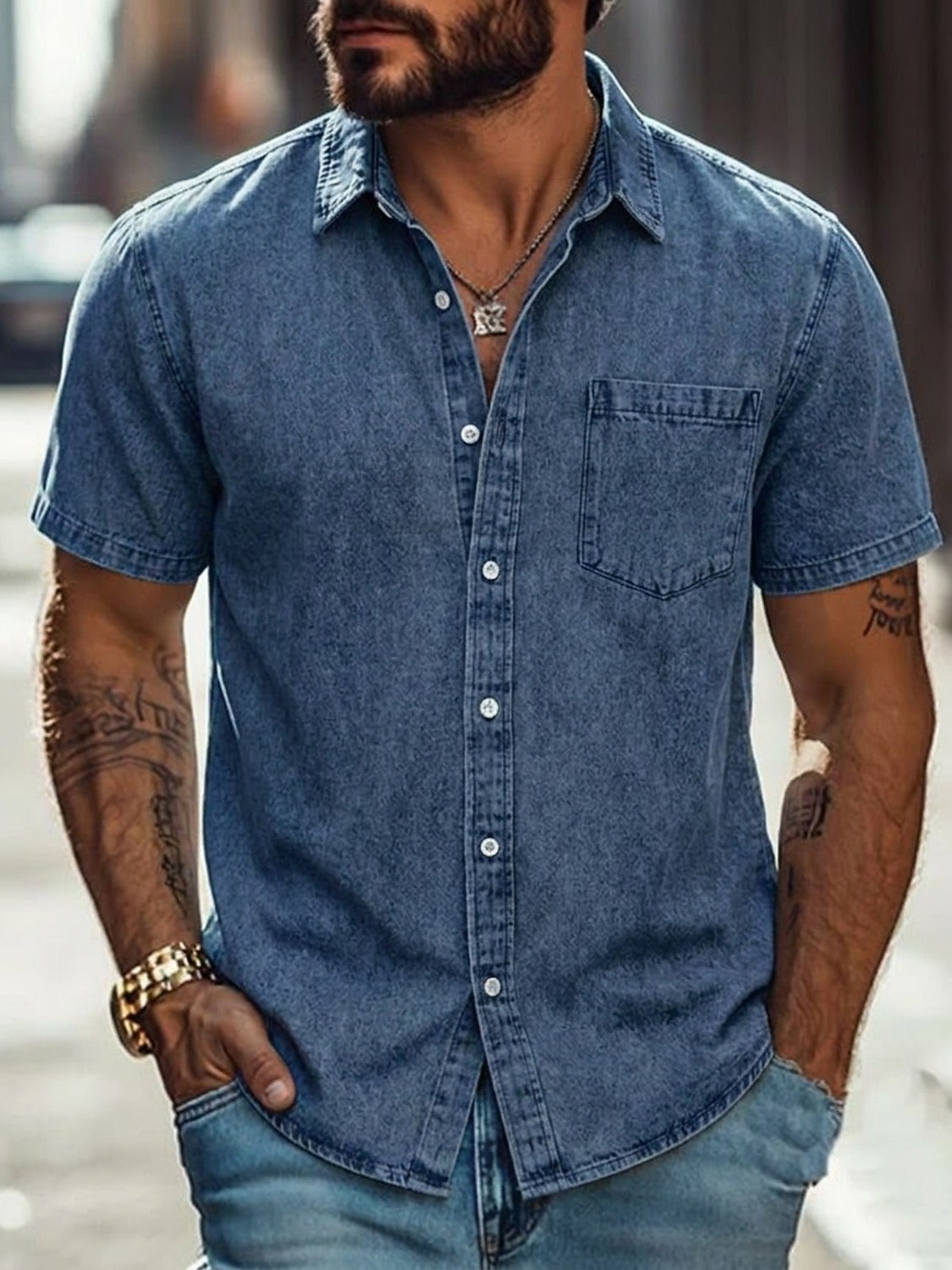 100% Cotton Acid Wash Shirt