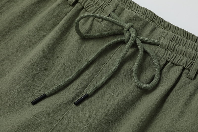 Cotton Linen Pants - Straight Leg, Casual & Comfortable
