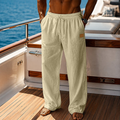 Breathable Linen Pants With Elastic Waist