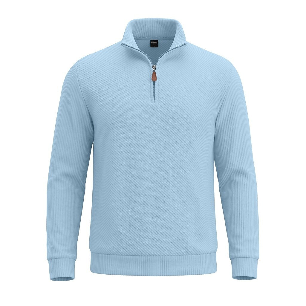 Jacquard Comfort Quarter Zip Sweatshirt