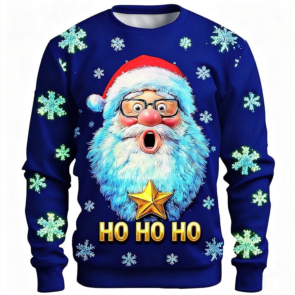 Christmas Santa Festive Holiday Bright Sweatshirt