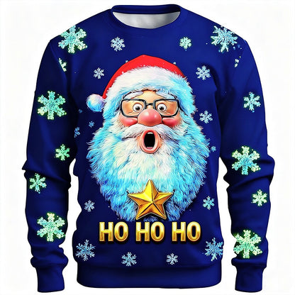 Christmas Santa Festive Holiday Bright Sweatshirt