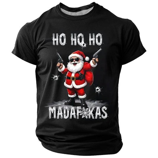 Men's Funny Santa Christmas Slang T-Shirt