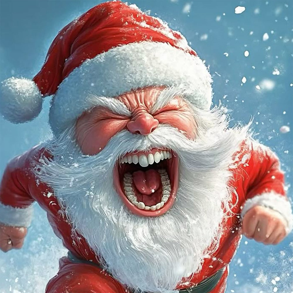 Christmas Santa Claus Colorful Zip Sweatshirt