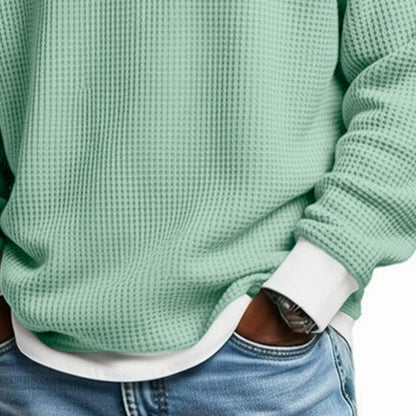 Half Zipped Waffle Polo Shirts