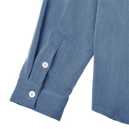 Long Sleeve Cotton Popover Shirt