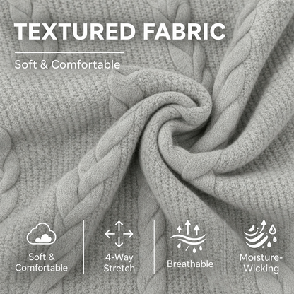 Textured Jacquard Pullover Hoodie