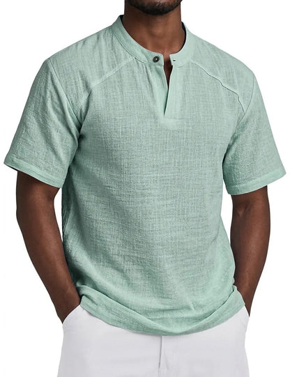 Breathable Linen Popover Shirt