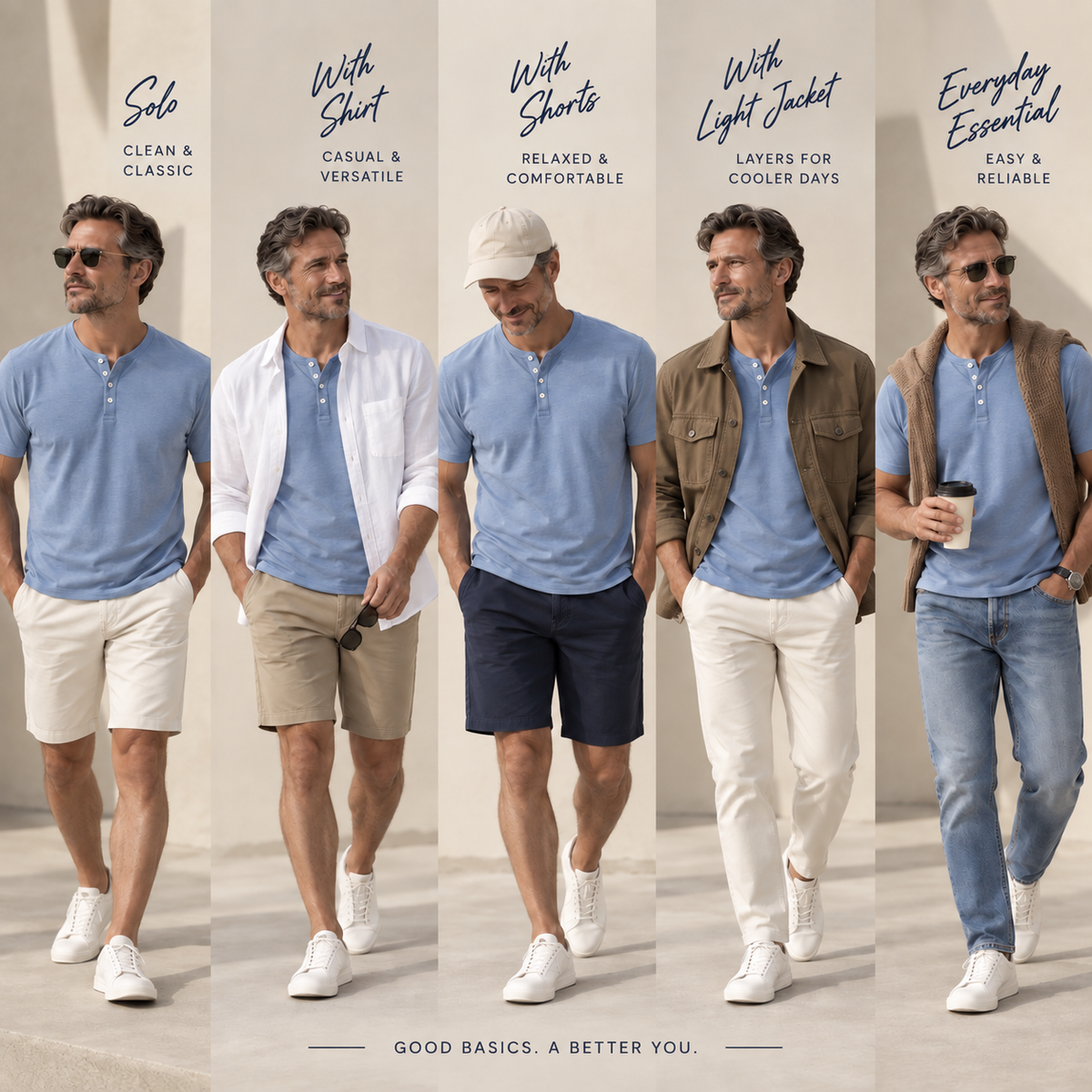 Premium 100% Cotton Refined Everyday Henley